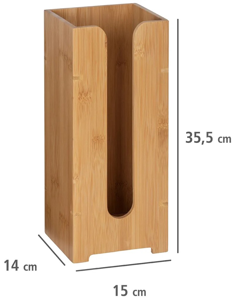 Stojak na papier toaletowy BAMBUSA, bambusowy, WENKO