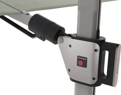 KNIRPS 320 x 320 cm - luksusowy wahadłowy parasol ogrodowy z drążkiem bocznym : Kolor parasola - Ciemnoszary