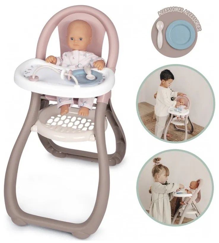 Smoby baby nurse krzesełko do karmienia dla lalek
