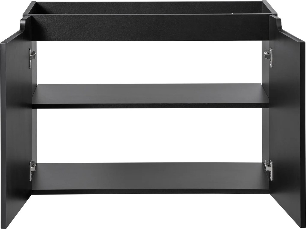 Wisząca szafka umywalkowa 2-drzwiowa Nova 80 cm, czarny mat