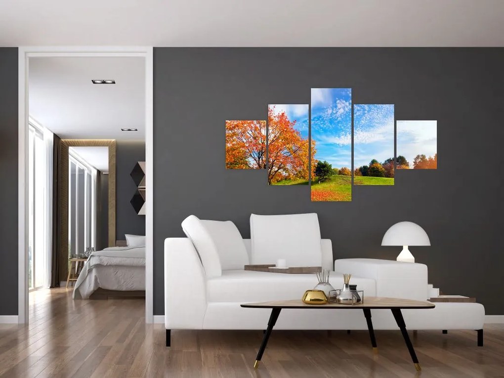 Obraz - Jesienny krajobraz (125x70 cm)