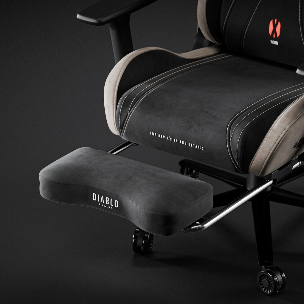 Materiałowy podnóżek do fotela Diablo X-Horn 2.0 Camel Black, Diablo X-One 2.0 Night Blue