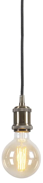 Nowoczesna lampa wisząca brązowa z czarnym przewodem - Cava ClassicDesignerski Oswietlenie wewnetrzne