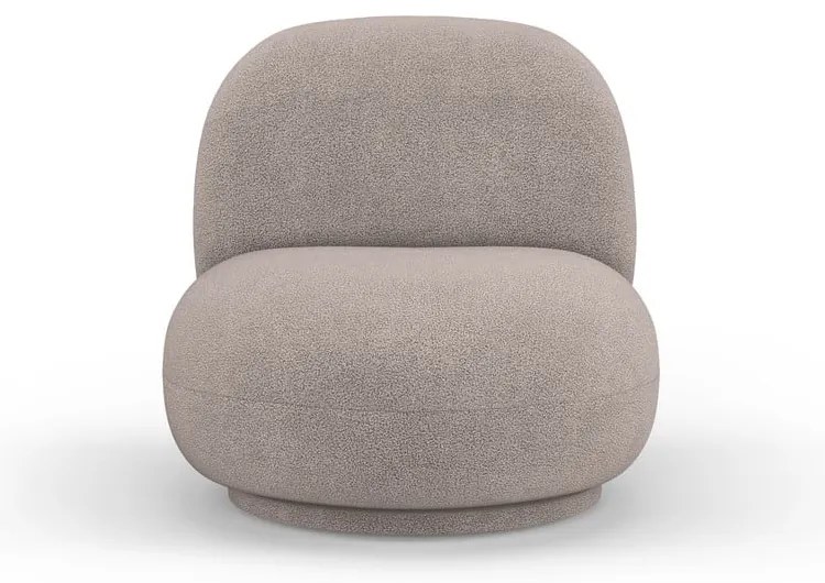 Beżowy fotel z materiału bouclé Chuck – Micadoni Home