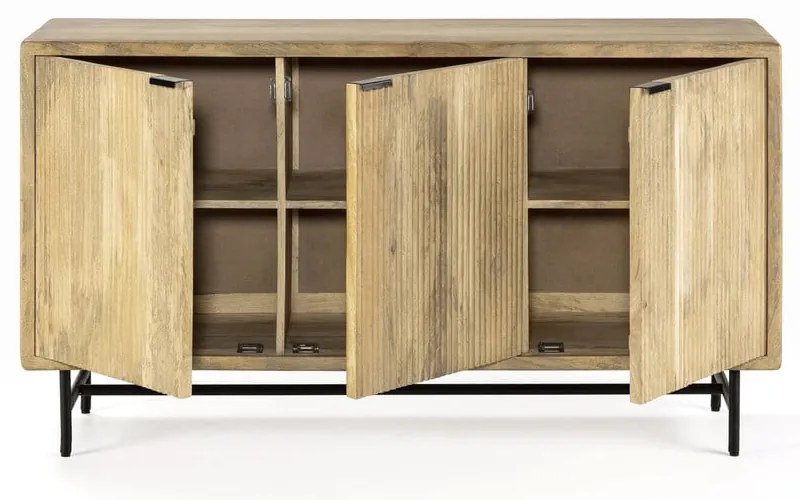 Komoda z litego drewna mango w naturalnym kolorze 150x85x40 cm Mundra – MOME