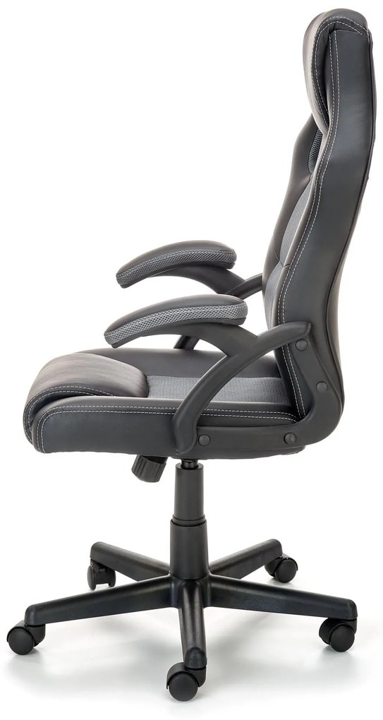 BERKEL fotel gabinetowy czarno-popielaty, gamingowy,TILT,obrotowy,membrana