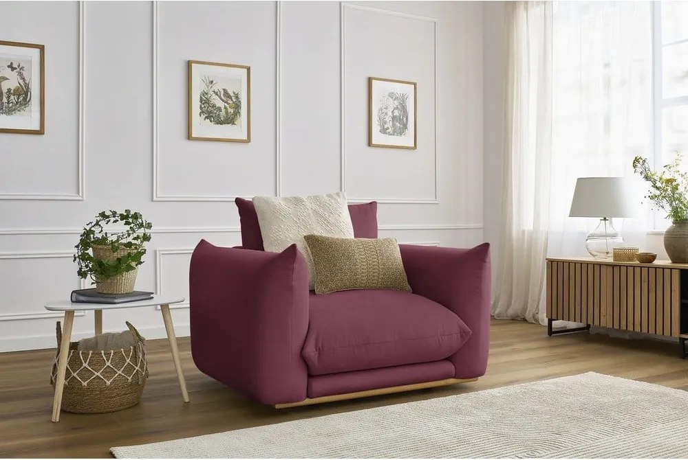 Bordowy fotel Ernest – Bobochic Paris