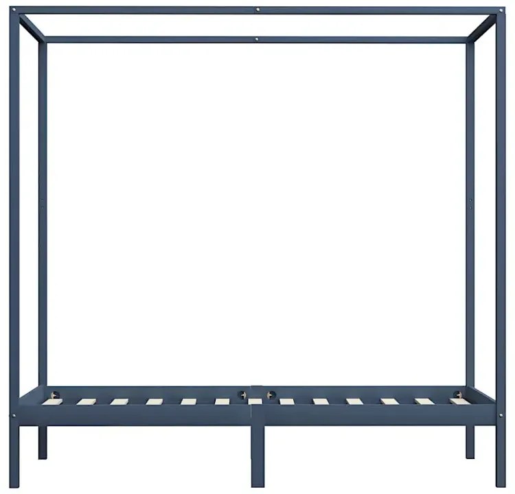 Szare pojedyncze łóżko 90x200cm L0-K50