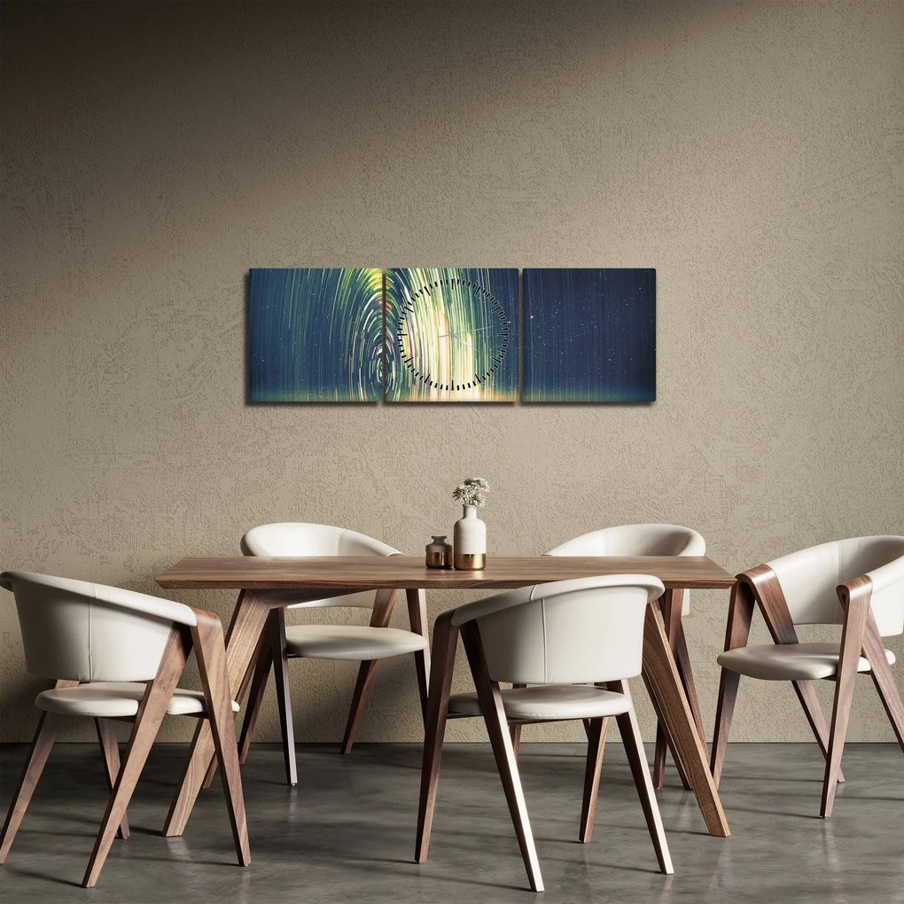 Obraz - Centrum wszechświata (z zegarem) (90x30 cm)