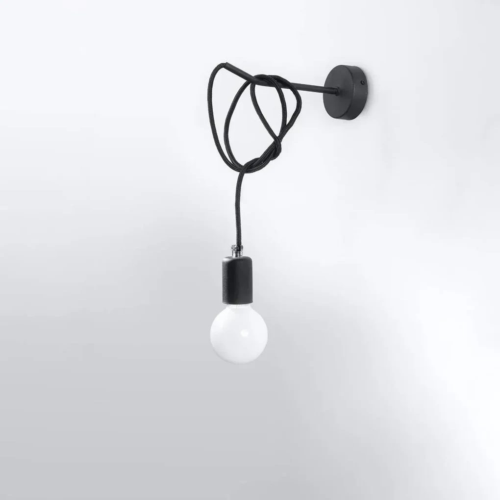 Kinkiet EDISON czarny SOLLUX  LIGHTING