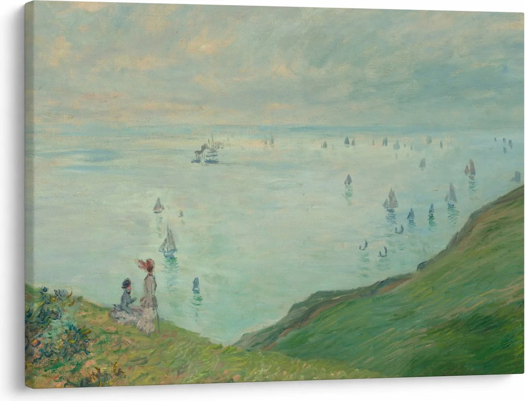 Obraz - Henri Fantin-Latour, Cliffs at Pourville, reprodukcje (70x50 cm)