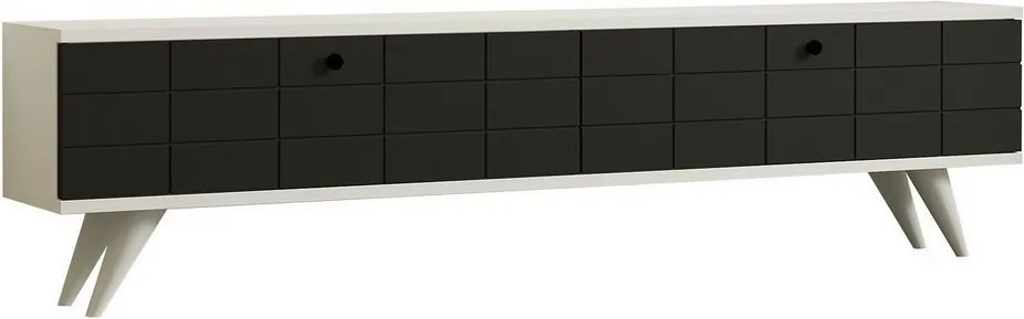 Stolik pod telewizor Alberi White and Anthracite