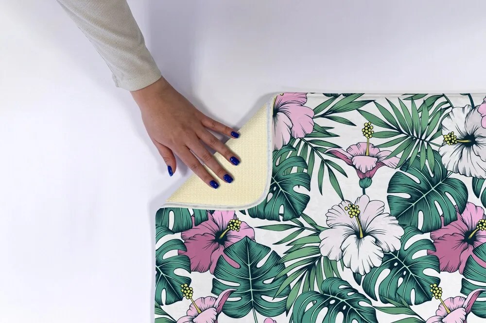 Dywanik do łazienki Dywanik do łazienki Liście monstery