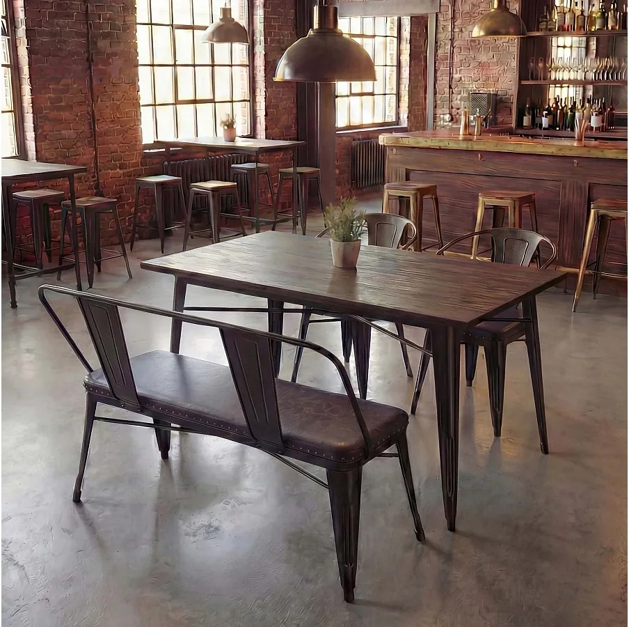 Zestaw do jadalni MCW-H10 (4 elementy),  brązowy