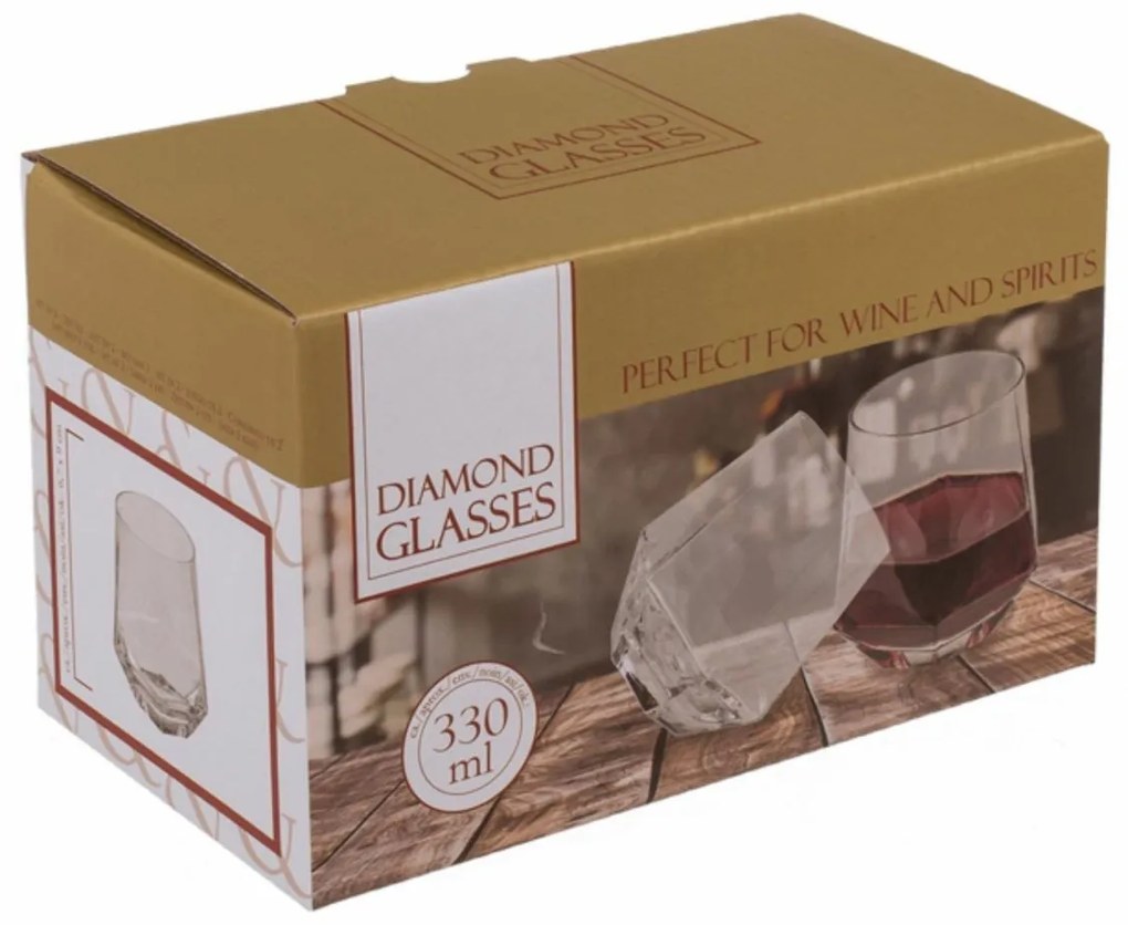 2-częściowy zestaw szklanek Diamant, 330  ml