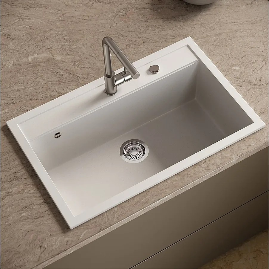 Zlewozmywak biały 80x51x20 sydney