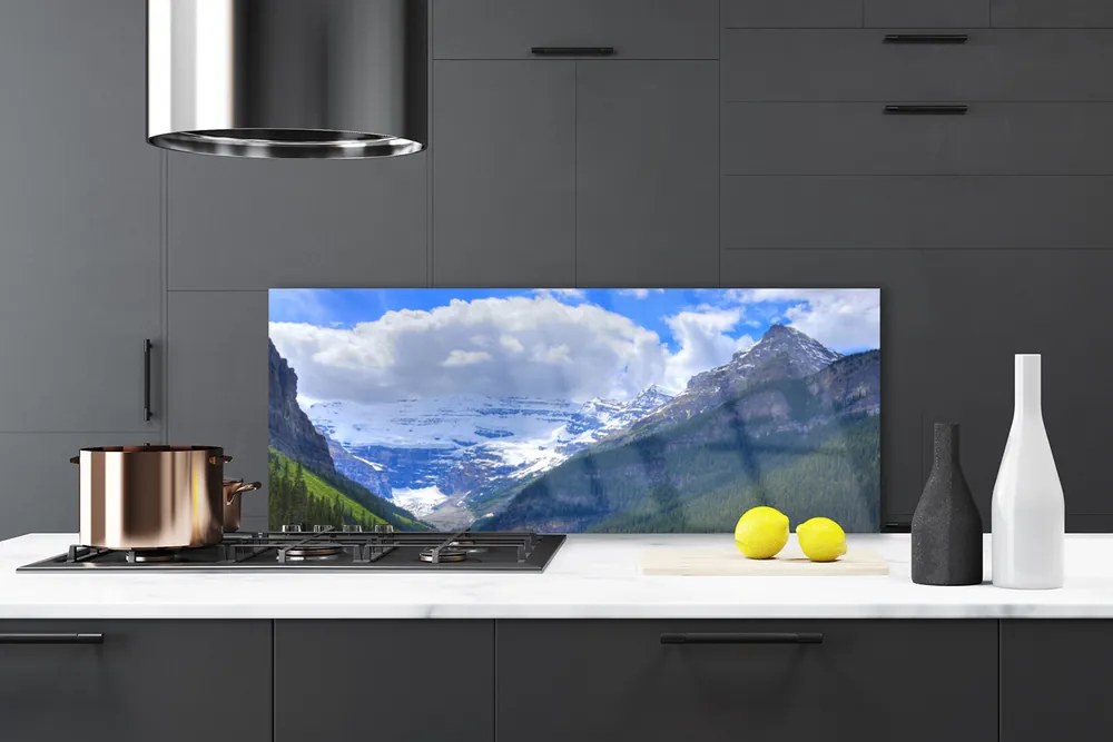 Dekor Szklany do Kuchni Monumentalne Pasmo Górskie