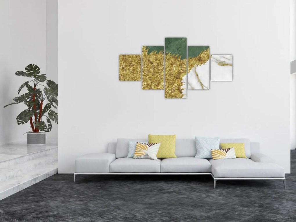 Obraz - Zielony marmur N⁰2 (125x70 cm)