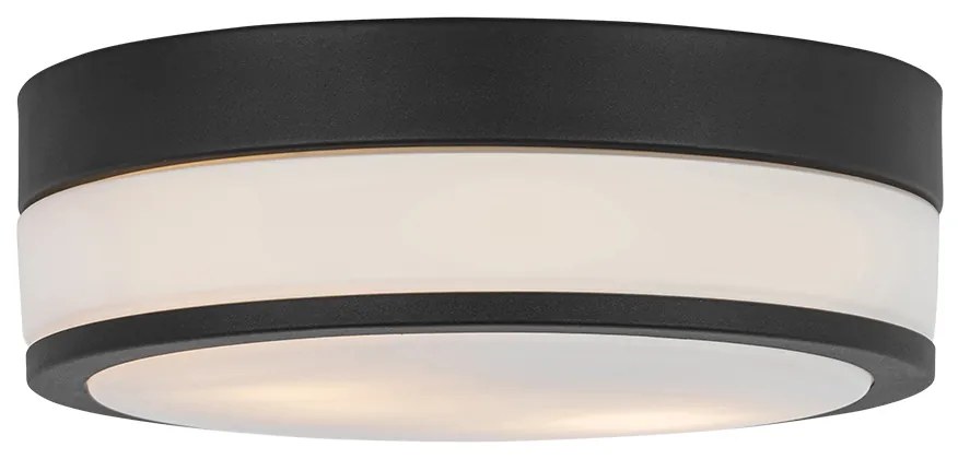 Zewnetrzna Nowoczesna lampa sufitowa zewnętrzna czarna 28 cm IP44 - Flavi Nowoczesny Oswietlenie zewnetrzne