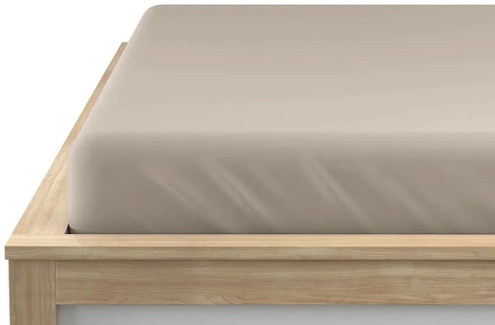 PrzytulneMieszkanie.pl Jersey prześcieradło cappuccino 180 x 200 cm