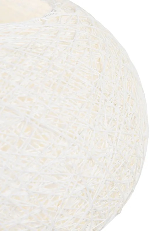 Rustykalna lampa wisząca biała 50 cm - Corda FlatDesignerski Oswietlenie wewnetrzne