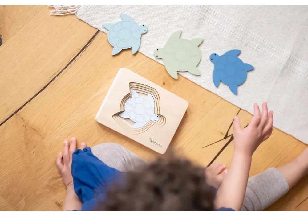 Drewniane puzzle Turtle – Kindsgut