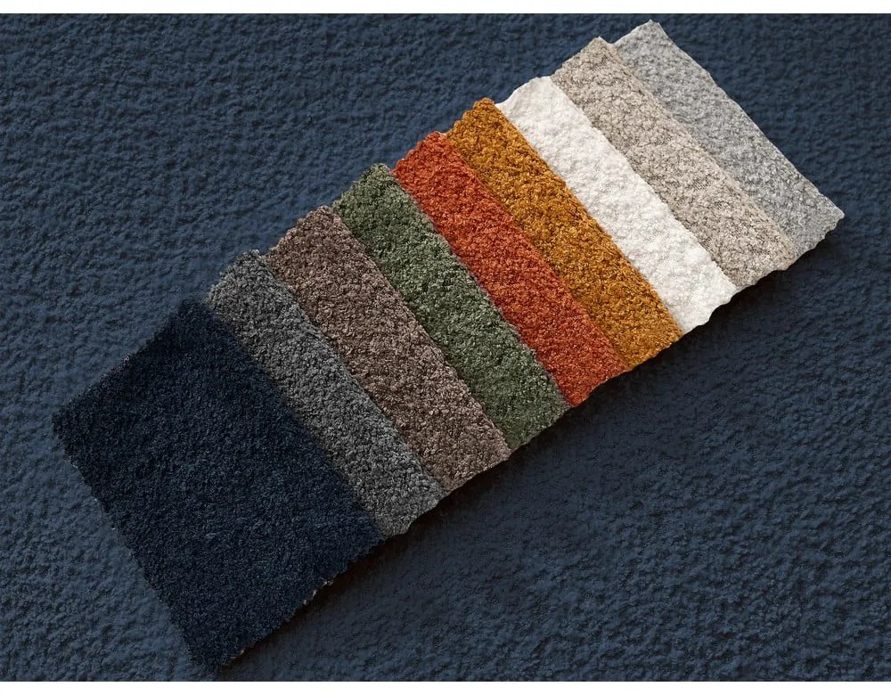 Ciemnoniebieska sofa z materiału bouclé 242 cm Giorgia – Bobochic Paris