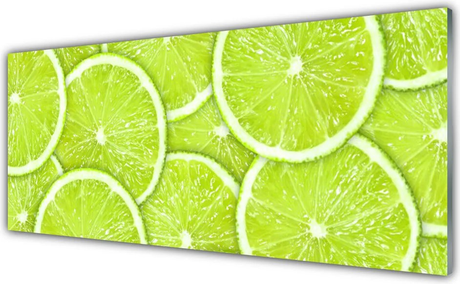 Panel Szklany Orzeźwiające Plasterki Limonki