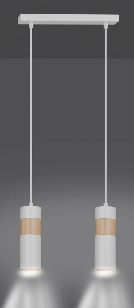 Biała nowoczesna lampa nad stół - D102 L3-Z98