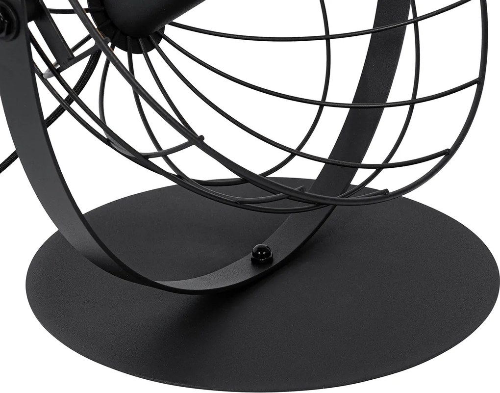 Industrialna lampa stołowa czarna regulowana - Hanze