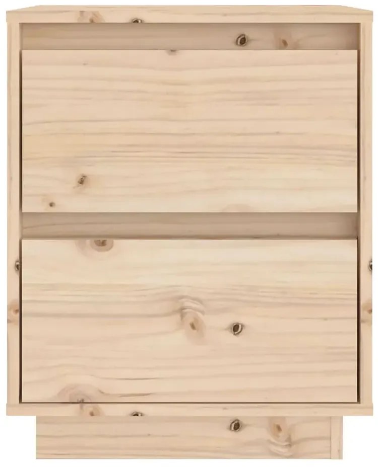 Drewniana skandynawska szafka nocna z 2 szufladami G5-A60