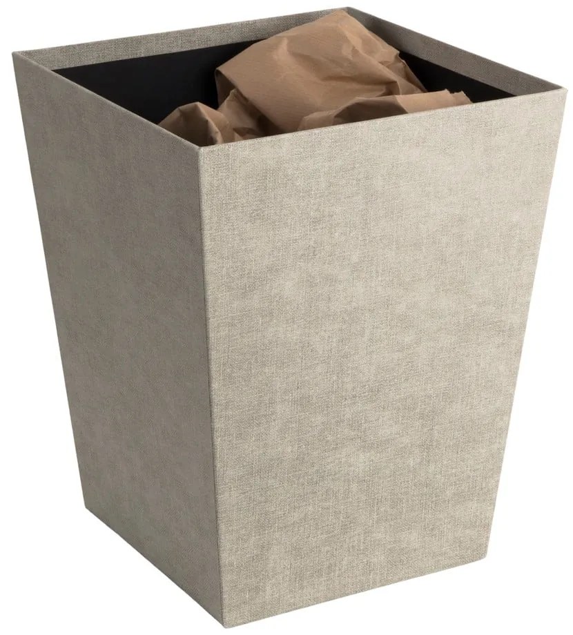 Beżowy biurowy kosz na śmieci Sofia Canvas Paper Laminate – Bigso