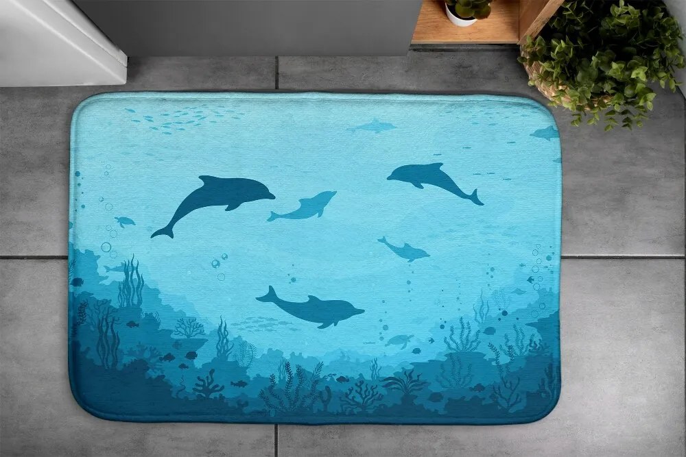 Dywanik łazienkowy Dywanik łazienkowy Delfiny