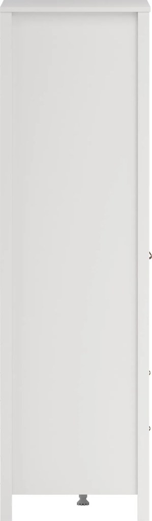 Dwudrzwiowa szafa z lustrem i szufladami Madrid, biały mat