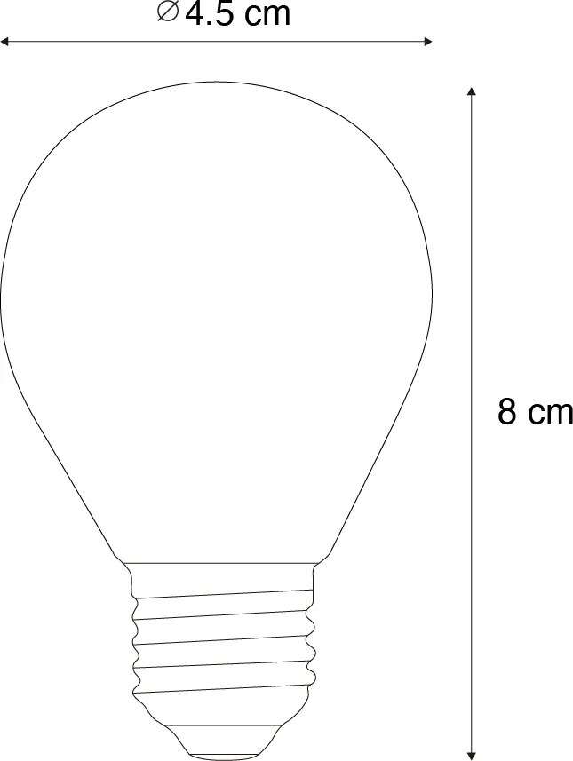 Zestaw 5 ściemnialnych żarówek LED E27 P45 przezroczyste szkło 3W 350 lm 2200K