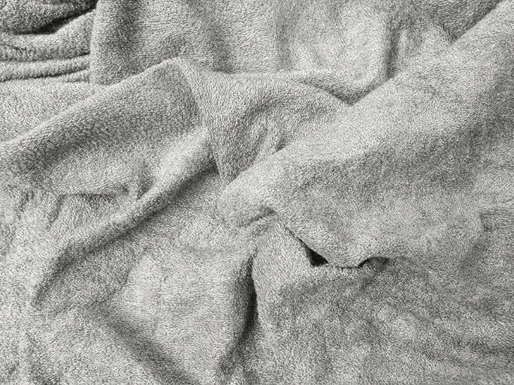 PrzytulneMieszkanie.pl Prześcieradło frotte EXCLUSIVE jasnoszare 160x200 cm