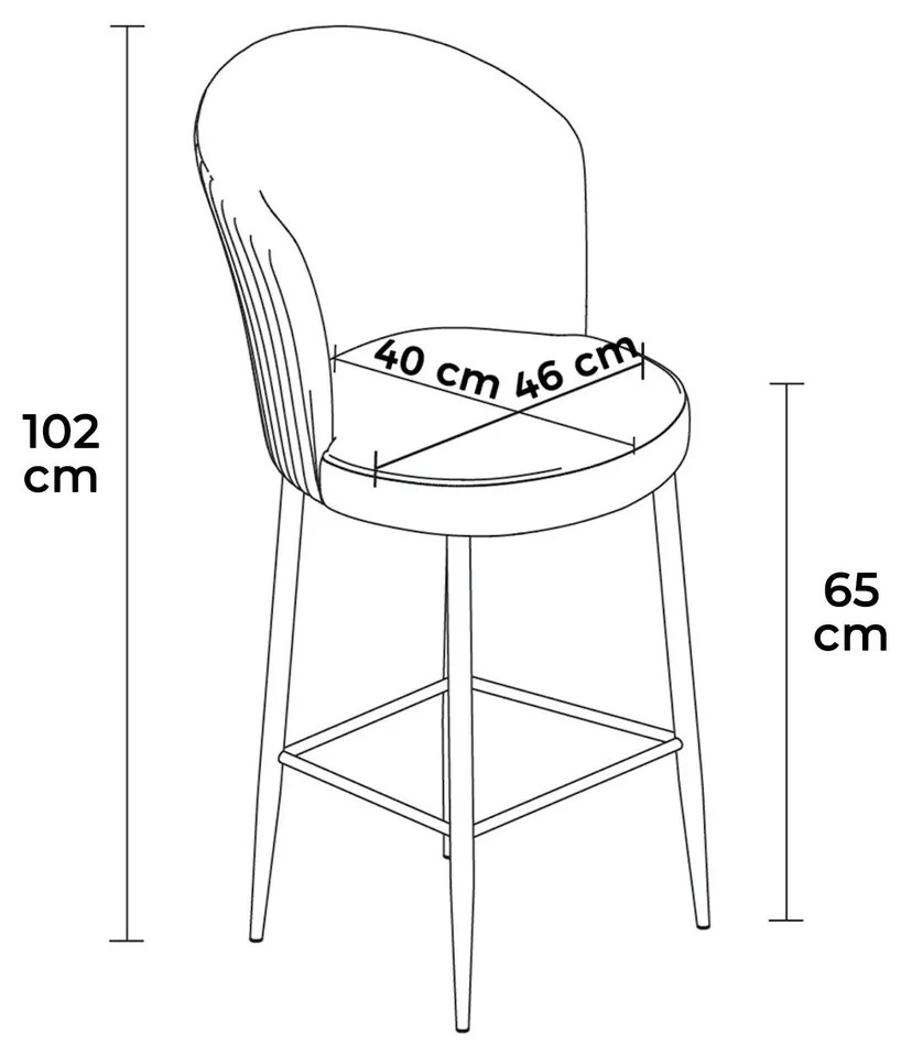 Zestaw krzeseł barowych Alte Cappuccino and White,4 szt., 4 szt.