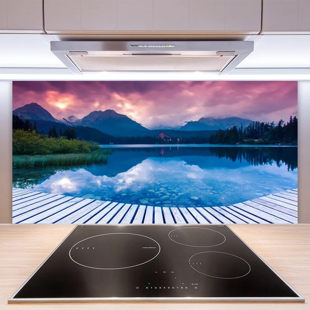 Panel Kuchenny Krystaliczne Jezioro W Górach