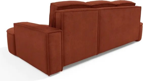 Narożnik MOLLY Prawostronny z funkcją spania, wolnostojący tkanina CURIO 55 Miedziany