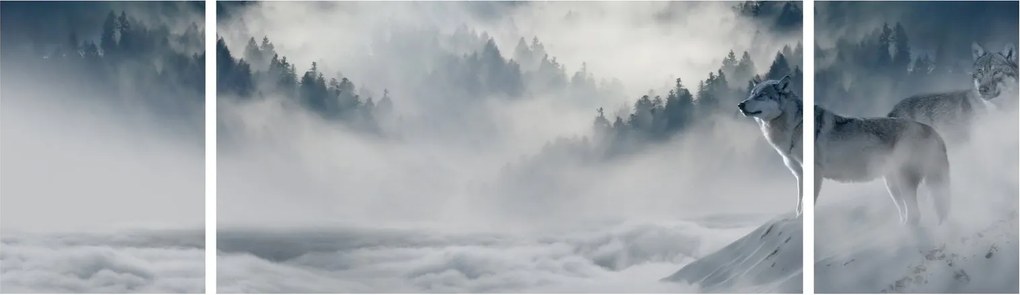 Obraz wilków (170x50 cm)