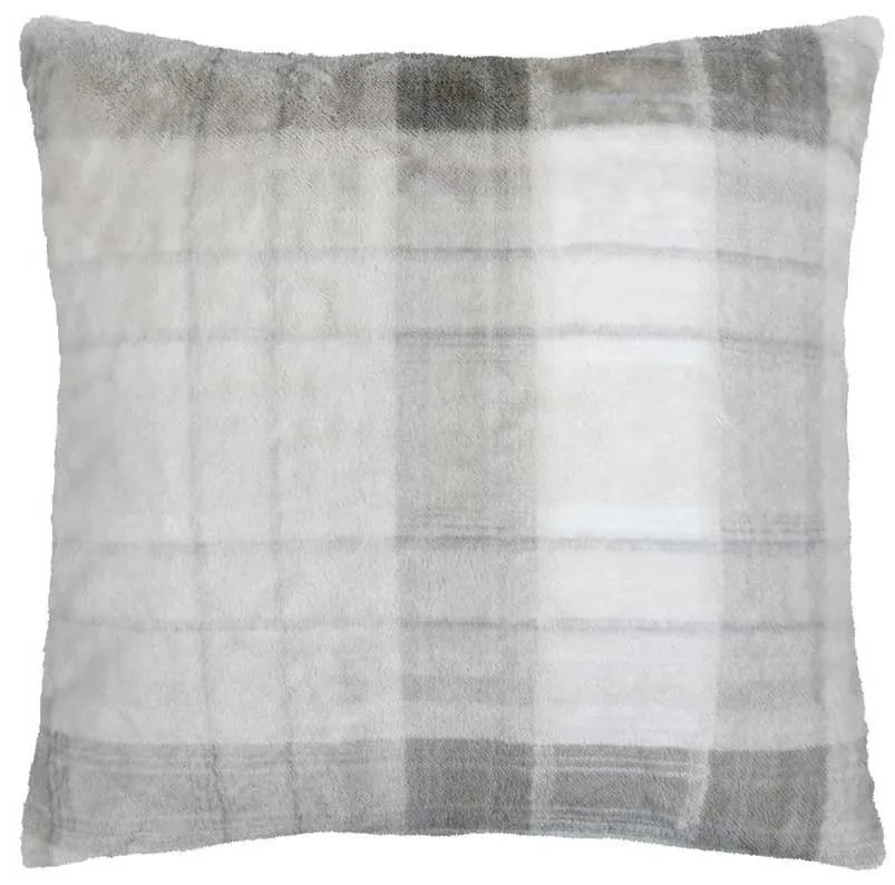 Poduszka pluszowa SCOTLAND w kratę, 60 × 60 cm