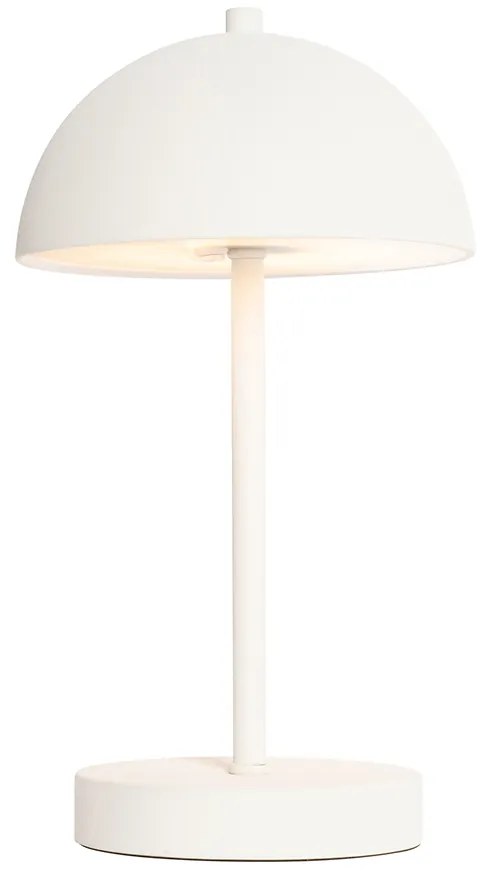 Lampa stołowa zewnętrzna biała ładowalna z 3-stopniowym ściemniaczem - Keira