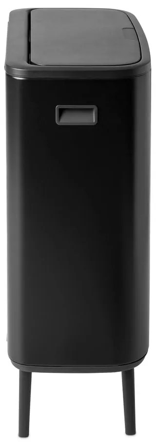 Stalowy kosz na śmieci otwierany na dotyk w kolorze matowej czerni 60 l Bo Touch Bin Hi – Brabantia