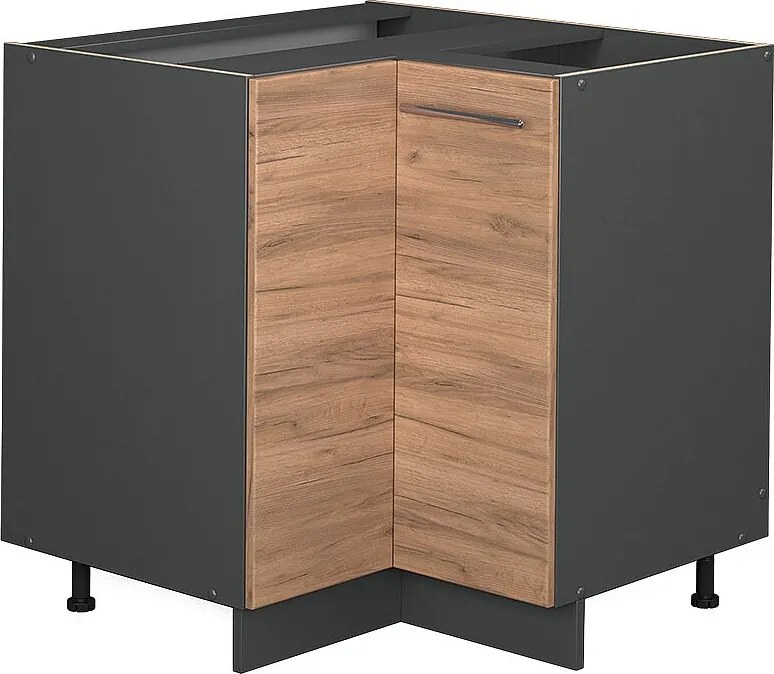 Szafka narożna złoty dąb energetyczny 80.5x51.6x82 fame-line