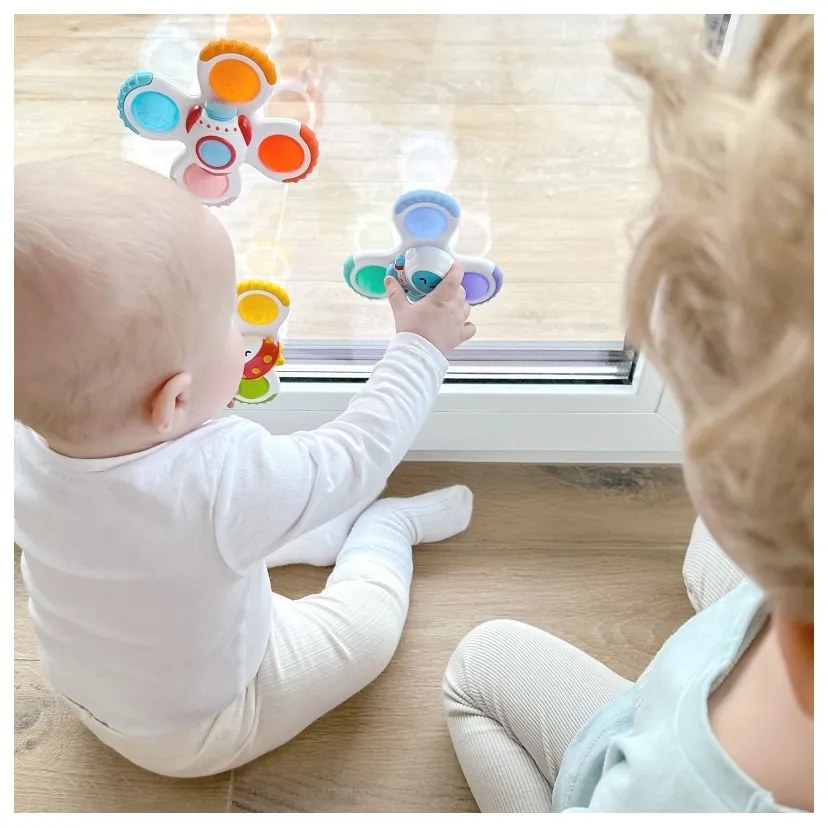 Woopie baby spinner zabawka sensoryczna rakieta kosmita ufo 3 szt.