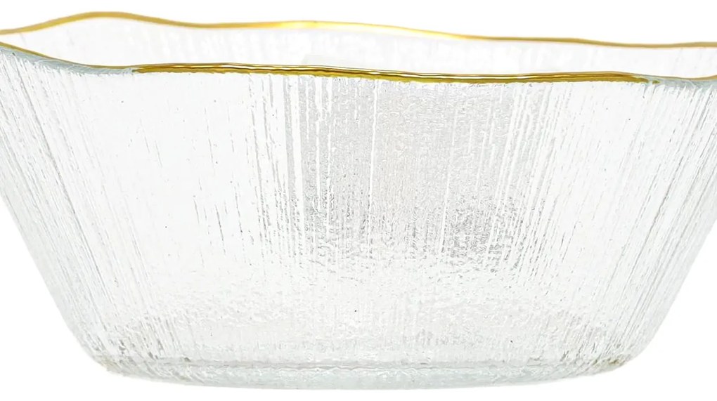 Szklana miska ze złotą obwódką DATURA, 15 cm