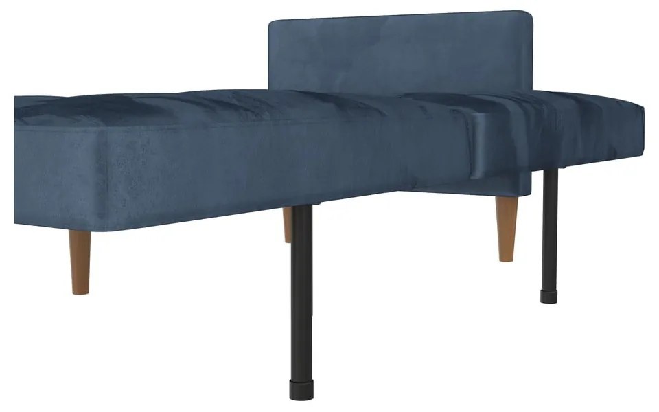 Niebieska aksamitna rozkładana sofa 207 cm Lilly – Støraa