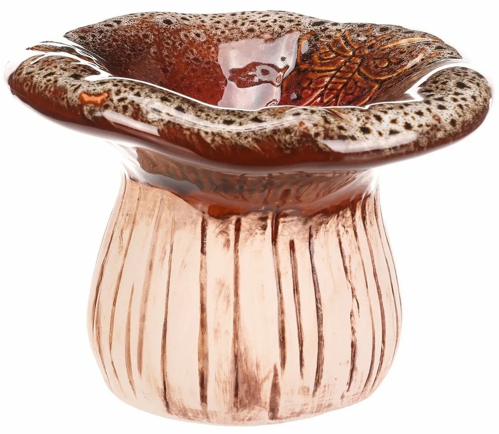 Ceramiczna miseczka do picia Grzyb, 17 x 12 x 17cm, ceramika