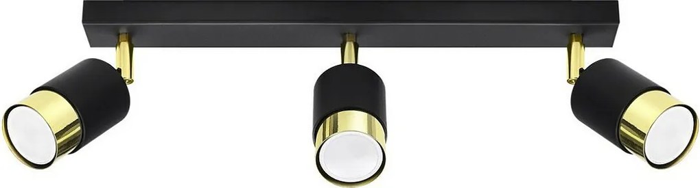 Listwa oświetleniowa NERO 3 czarna/złoty