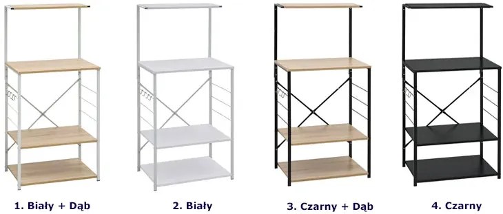 Stojący regał w stylu loft czarny + dąb Z7-C68